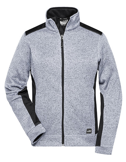 Ladies' Knitted Workwear Fleece Jacket -STRONG- — besticken oder bedrucken lassen