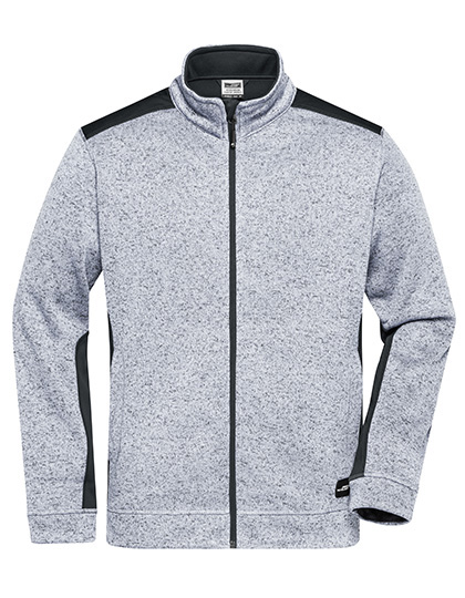 James & Nicholson Men's Knitted Workwear Fleece Jacket -STRONG-