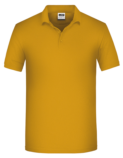 James & Nicholson Men's Bio Workwear Polo in Gold Yellow