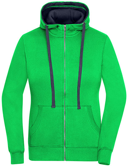 James & Nicholson Ladies' Lifestyle Zip-Hoody in Green