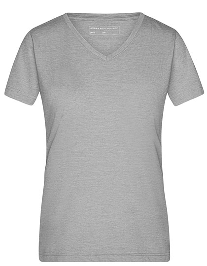 James & Nicholson Ladies' Heather T-Shirt in Grey Heather