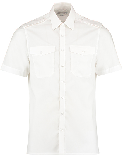 Men's Tailored Fit Pilot Shirt Short Sleeve — besticken oder bedrucken lassen
