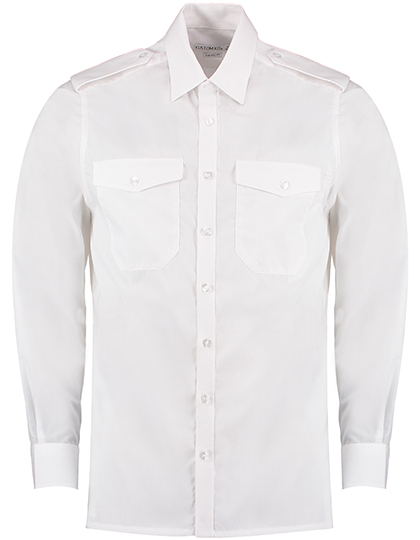Men's Tailored Fit Pilot Shirt Long Sleeve — besticken oder bedrucken lassen