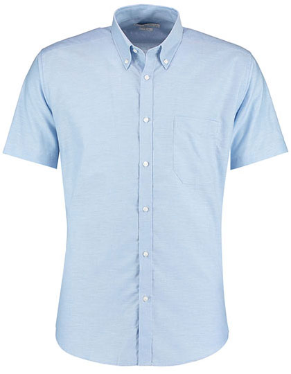 Men's Slim Fit Workwear Oxford Shirt Short Sleeve — besticken oder bedrucken lassen
