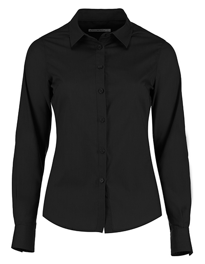 Women's Tailored Fit Poplin Shirt Long Sleeve — besticken oder bedrucken lassen