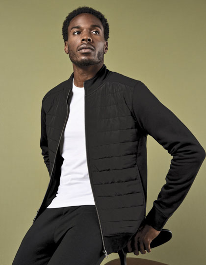 Regular Fit Quilted Full Zip Sweatshirt — besticken oder bedrucken lassen