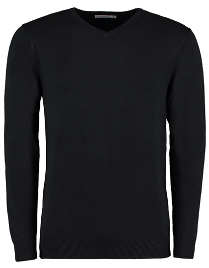 Regular Fit Arundel V-Neck Sweater — besticken oder bedrucken lassen