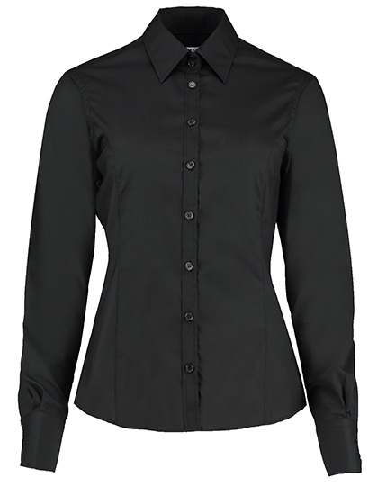 Women's Tailored Fit Business Shirt Long Sleeve — besticken oder bedrucken lassen