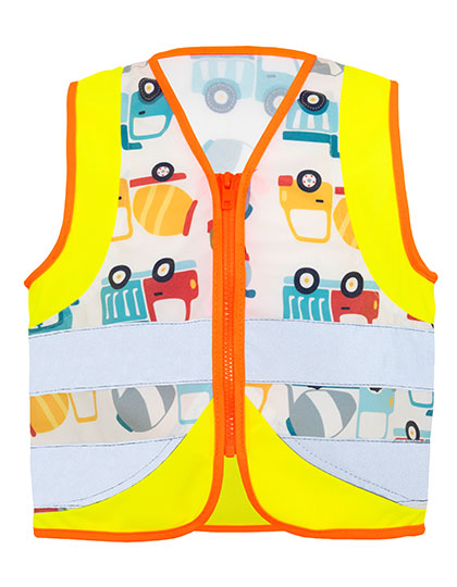 Children's Safety Vest Action Vehicle Fun CO² Neutral — besticken oder bedrucken lassen