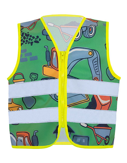 Children's Safety Vest Action Working Heroes CO² Neutral — besticken oder bedrucken lassen