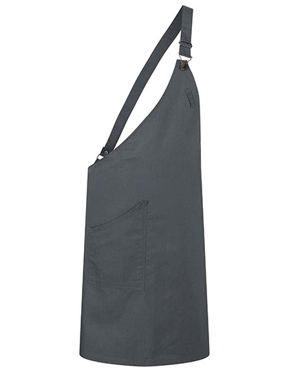 Asymmetrische Latzschürze Classic mit Tasche — besticken oder bedrucken lassen