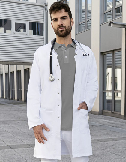 Herrenkittel Modern-Shape Stehkragen — besticken oder bedrucken lassen