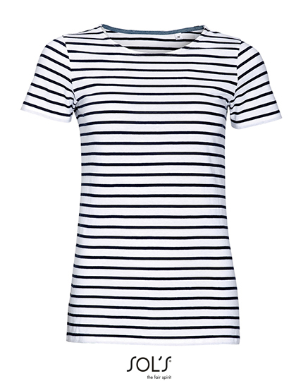 SOL'S Women's Round Neck Striped T-Shirt Miles