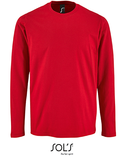 SOL'S Men's Long Sleeve T-Shirt Imperial in Red