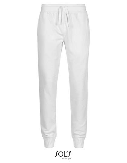 SOL'S Men's Slim Fit Jogging Pants Jake in White