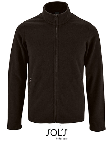 SOL'S Men's Plain Fleece Jacket Norman in Black