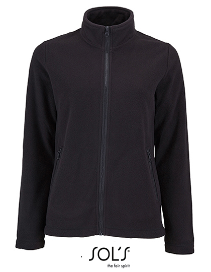 SOL'S Women's Plain Fleece Jacket Norman in Black