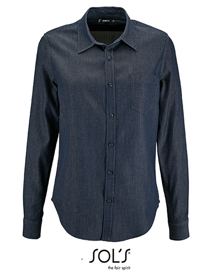 Women's Denim Shirt Barry — besticken oder bedrucken lassen