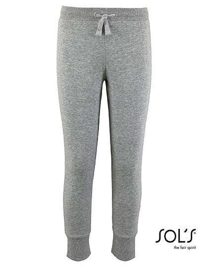 SOL'S Kids' Slim Fit Jogging Pants Jake in Grey Melange