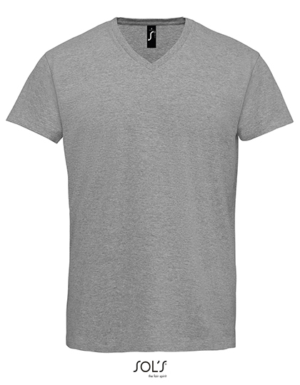 SOL'S Men's Imperial V-Neck T-Shirt in Grey Melange