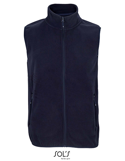 SOL'S Unisex Factor Zipped Fleece Bodywarmer in Navy