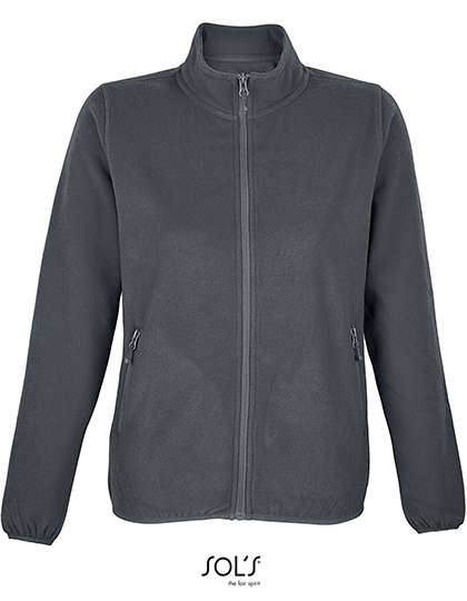 SOL'S Women's Factor Zipped Fleece Jacket in Charcoal Grey (Solid)