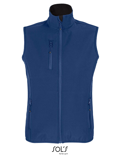 SOL'S Women's Falcon Zipped Softshell Bodywarmer in Abyss Blue