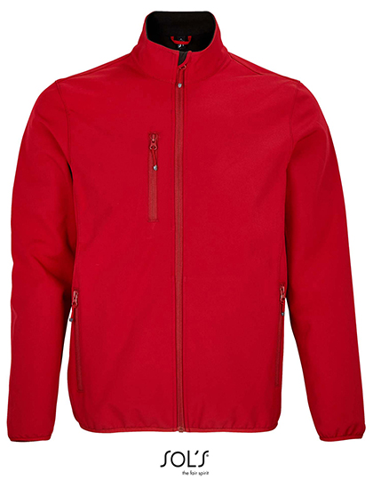 SOL'S Men's Falcon Zipped Softshell Jacket in Pepper Red