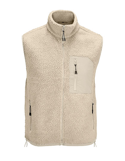 SOL'S Unisex Sherpa Bodywarmer Fury in Shear Beige