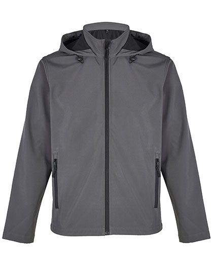 SOL'S Men's Race Softshell Hooded Jacket in Charcoal Grey (Solid)