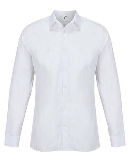 SOL'S Men's Poplin Shirt Long Sleeve Bailey in White