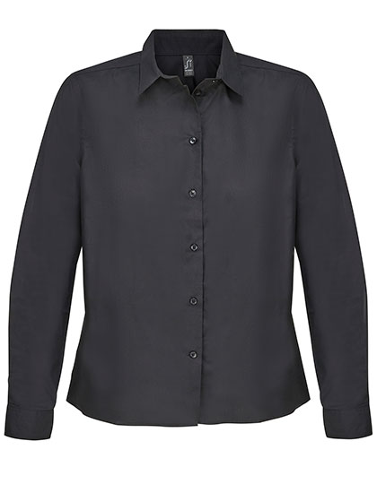Women's Poplin Shirt Long Sleeve Bailey — besticken oder bedrucken lassen