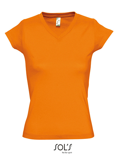 SOL'S Women's V-Neck-T-Shirt Moon in Orange