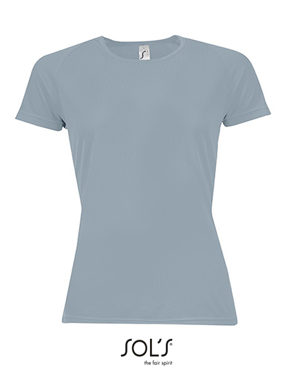 SOL'S Women's Raglan Sleeves T Sporty in Pure Grey