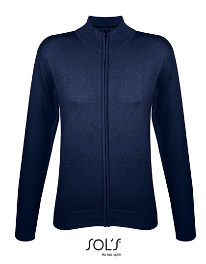 SOL'S Women's Zipped Knitted Cardigan Gordon in Navy