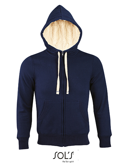 SOL'S Unisex Zipped Jacket Sherpa in French Navy