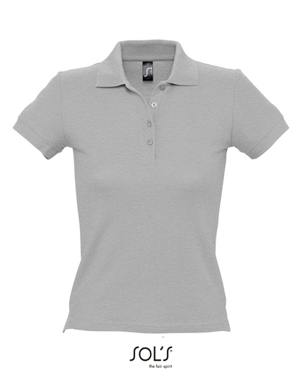 SOL'S Women's Polo People 210 in Grey Melange
