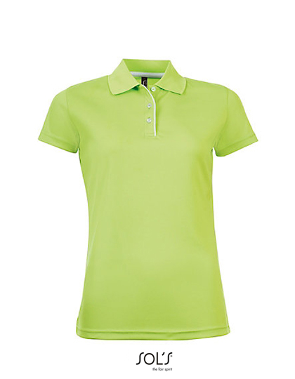Women's Sports Polo Shirt Performer — besticken oder bedrucken lassen
