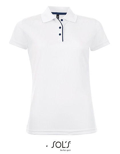 SOL'S Women's Sports Polo Shirt Performer in White