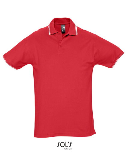 SOL'S Contrast-Polo Practice in Red