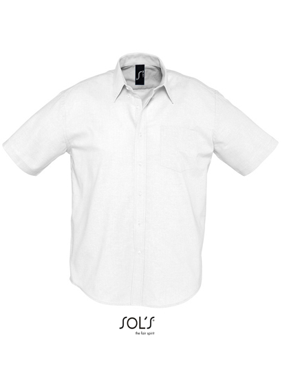 SOL'S Men's Oxford-Shirt Brisbane Short Sleeve in White