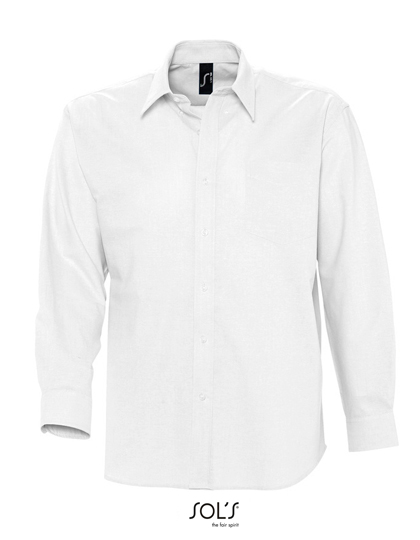 SOL'S Men's Oxford-Shirt Boston Long Sleeve in White