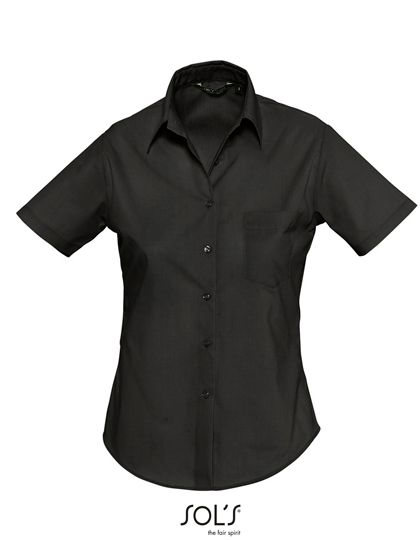 Popeline-Blouse Escape Short Sleeve — besticken oder bedrucken lassen