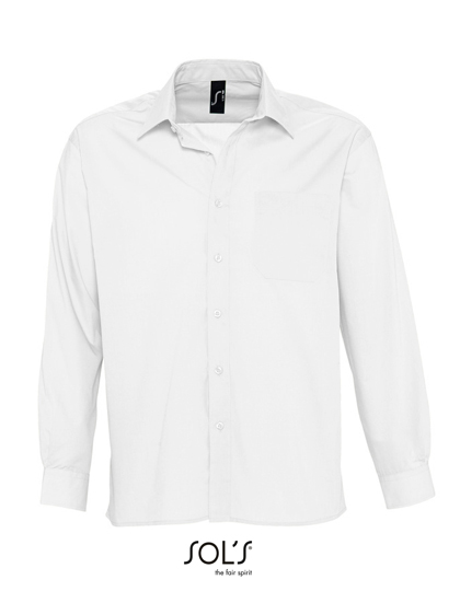 SOL'S Popeline-Shirt Baltimore Long Sleeve in White