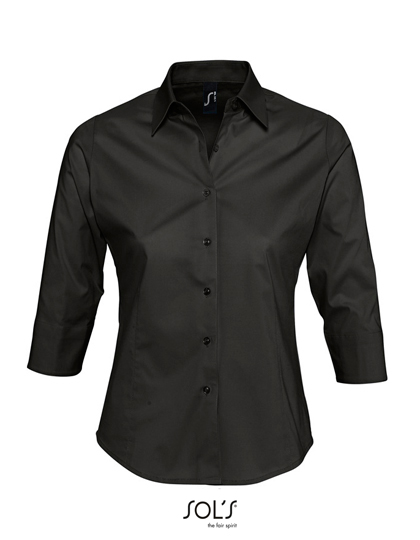 SOL'S Women's Stretch-3/4-Sleeve Blouse Effect