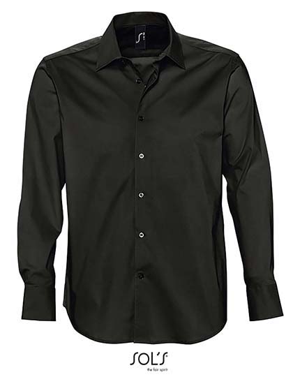 Men's Stretch-Shirt Brighton Long Sleeve — besticken oder bedrucken lassen