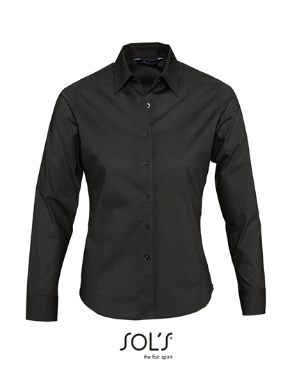 Women's Long Sleeved Stretch Shirt Eden — besticken oder bedrucken lassen