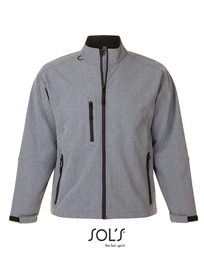 SOL'S Men's Softshell Jacket Relax in Grey Melange