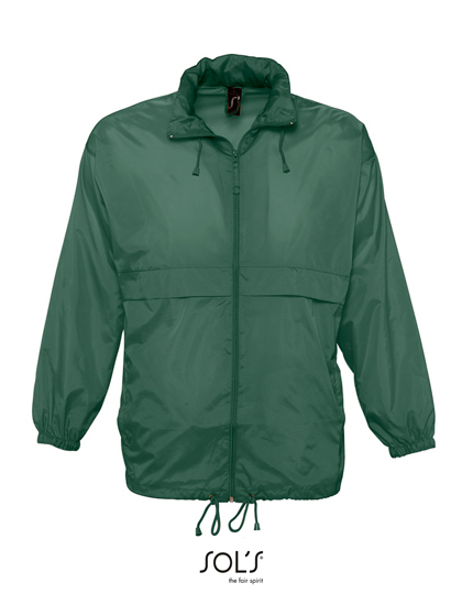 SOL'S Unisex Windbreaker Surf Jacket in Forest Green