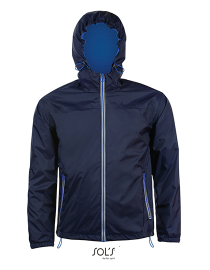 SOL'S Unisex Lined Windbreaker Skate Jacket in Navy
